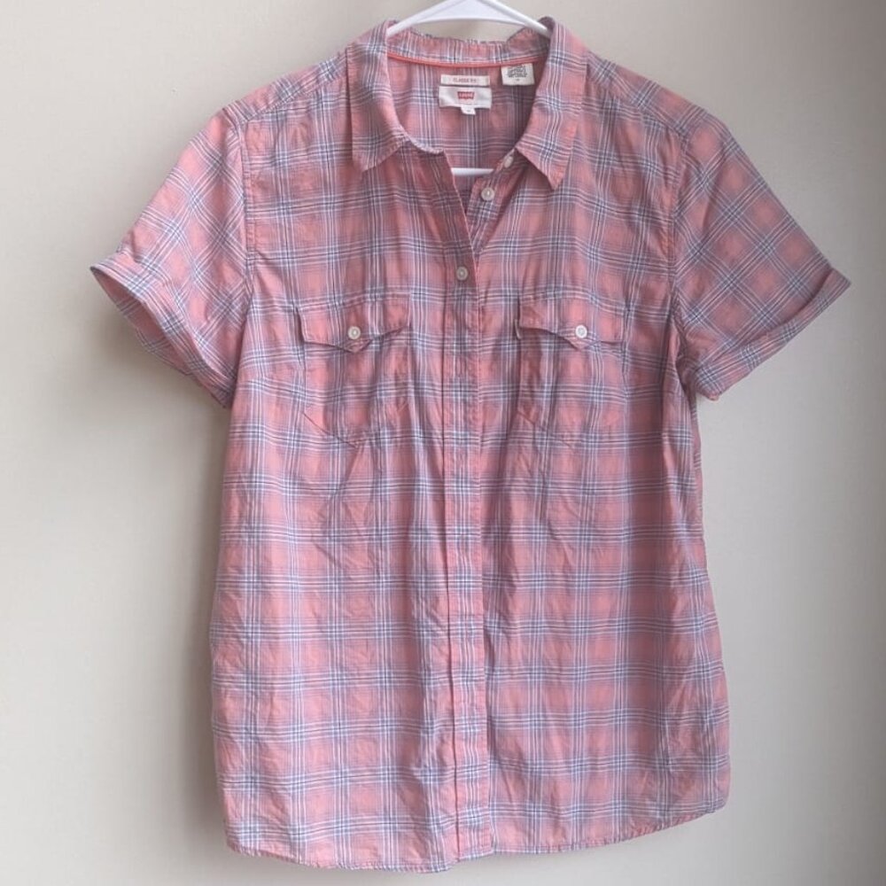 Levi's Classic Fit Plaid Button Down Shirt Size M